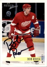 Bob Rouse Signed Autographed 1995–96 Topps Premier card Detroit Red Wings