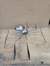 Spider, 11" Long, 14" wide Silverware Metal Art, Made in USA