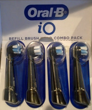 ORAL-B iO Ultimate Clean and Gentle Care Replacement Brush Heads Black 4 Pack