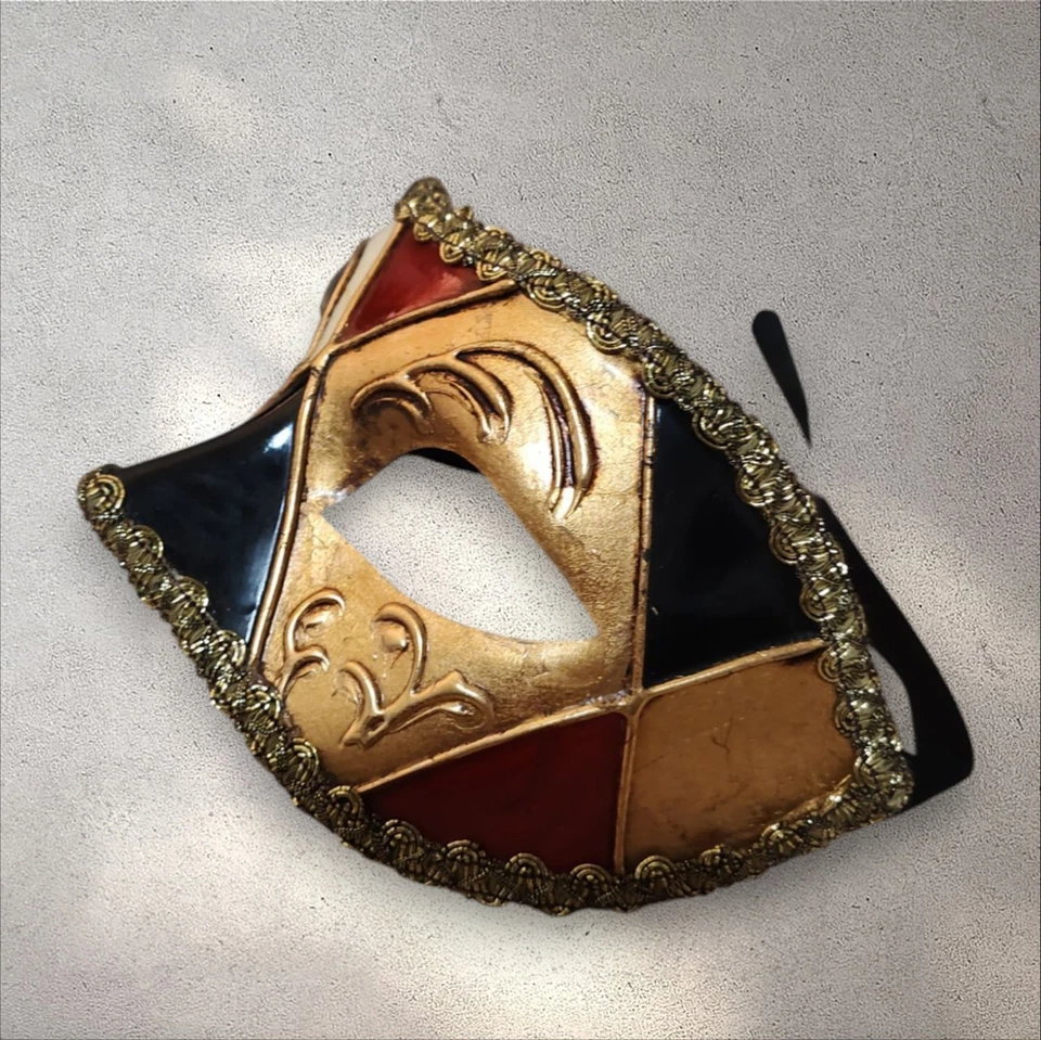 Original Venezia Hand Painted Masquerade Eye Face Mask Made In Italy - Image 2 of 4