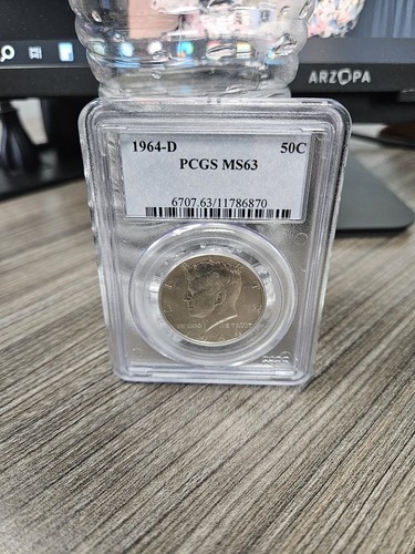 1964-D 50c Kennedy Half Dollar PCGS MS63