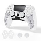 GeekShare G.S.TAC Case for PS5 Edge Wireless Controller+Thumb grip+Sticker White