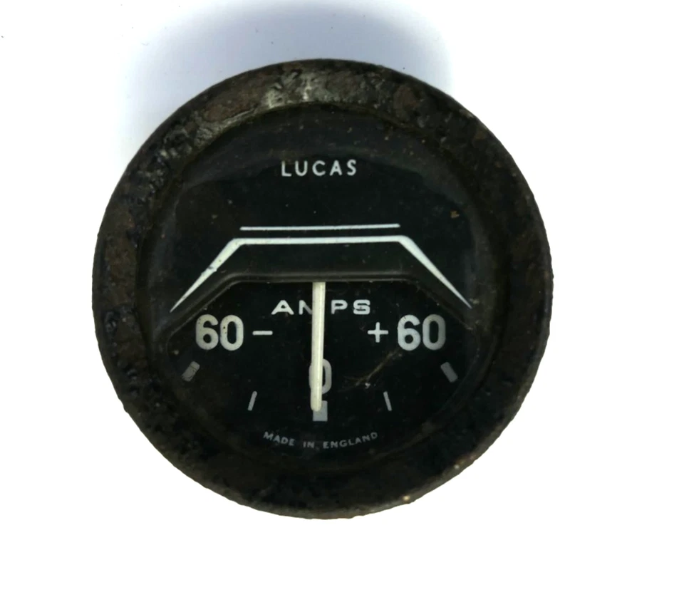 Classic Lucas Ammeter Gauge 60 Amp 2" 36390D Rover Jaguar Daimler Austin MG - Image 2 of 4