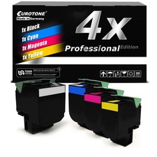 4X Pro Toner For Lexmark CS317-DN CS-517-DE CX-417-DE 3K Black  2.3K CMY 2
