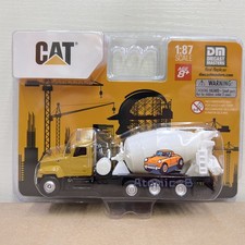 DM 1:87 CAT Caterpillar mixer truck excavator roller dump loader alloy model