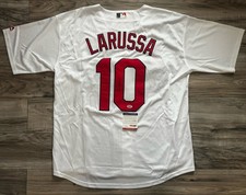 Tony LaRussa SIGNED #10 St. Louis Cardinals white throwback size XL jersey (PSA)