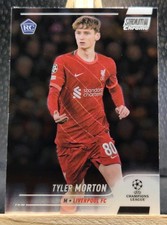 TYLER MORTON RC 2021-22 Stadium Club Chrome UEFA  #92 ROOKIE CARD Liverpool. rookie card picture
