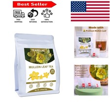 25 Herbal Mullein Tea Bags - Decaffeinated with Gentle Earthy Flavor 2.65 oz 