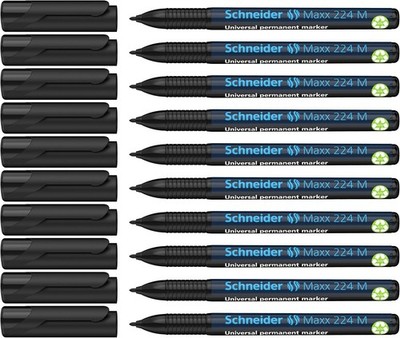 Schneider Maxx 224 M Universal Marker permanent Cap-Off-Ink 1,0 mm 10St schwarz