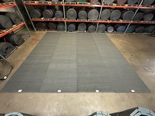 EZ Flex 24' x 22' 4" x 1-3/8" Dark Gray Cheer Carpet Bonded Foam Mat - CBF #1