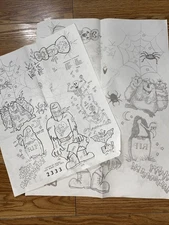 Tri-Chem Liquid Embroidery 2333 Halloween Critters Transfer