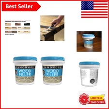 Durable Stainable Latex Wood Filler - 24 Oz. 2 Pack for Seamless Finishes