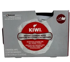Kiwi Instant Cleaning Wipes, 12 Count Shoe Cleaner Shoe Individual Wipes Johnson