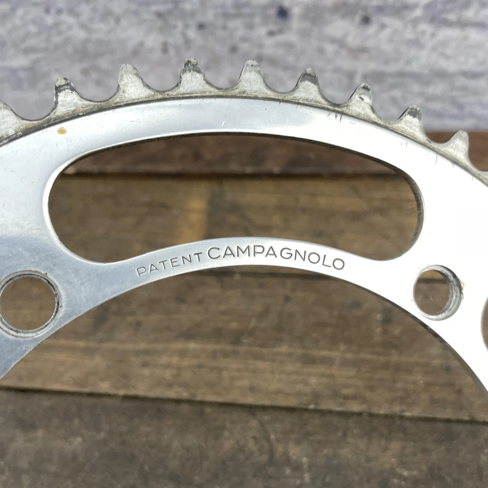 Винтажная передняя звездочка Campagnolo Record 52T 144 BCD запатентованная 5 болтов дорожный велосипед 5 рычагов - Изображение 2 из 4