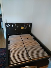 IKEA Malm Bett 140 x 200 Schwarz Bettkasten ohne lattenrost