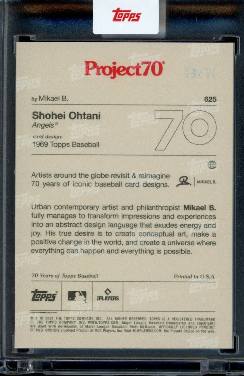 2021 Topps Project 70 Card #625 Shohei Ohtani 1969 by Mikael B