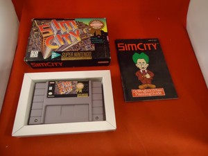 Simcity Super Nintendo Entertainment System 1991 Snes Complete W