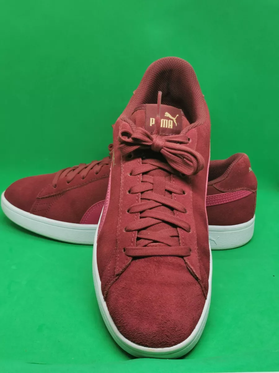Puma Men s Suede SMASH v2 Rhubarb Puma White Shoes Size 10 M