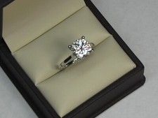 2.00 Ct Cusshion Cut Real Moissanite Engagement Wedding Ring 950 Platinum Size 7