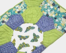 Pottery Barn Honey Comb Butterfly Floral Flowers Quilted Standard Pillow Sham