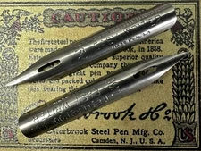 Two Vintage Esterbrook 130 Easy Writer Dip Pen Nibs