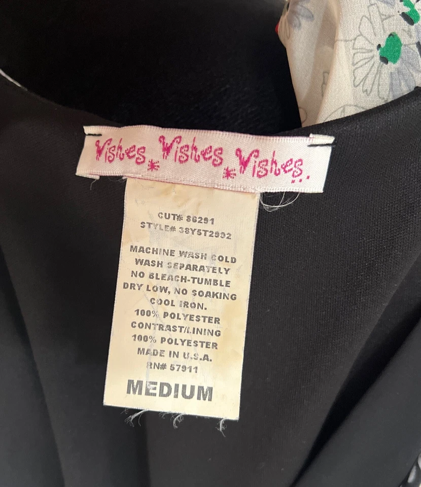 Vestido quimono floral transparente vintage tamanho M cinto gravata acabamento alface preta anos 90 Y2k - Imagem 2 de 4