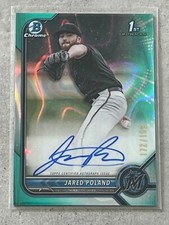 2022 Bowman Chrome Jared Poland 1st Teal Lava Auto /199 #CDA-JPD Miami Marlins