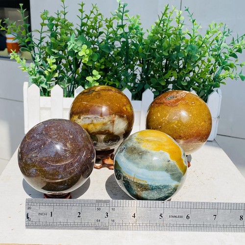 Natural Ocean jasper sphere quartz crystal ball healing 2720g - Picture 4 of 16