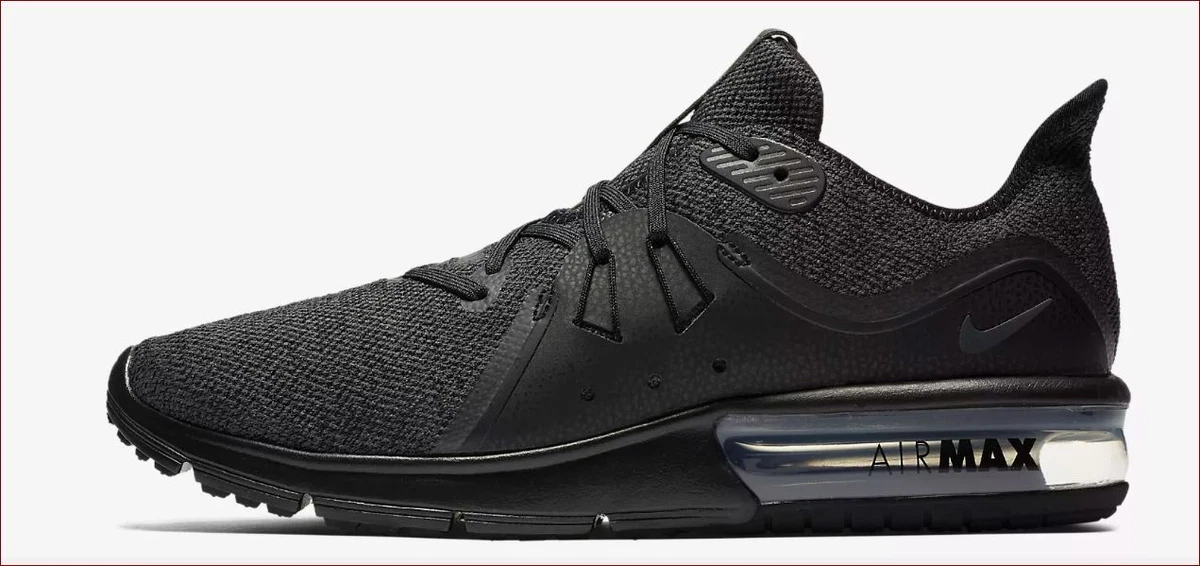 NIB Men s Nike AIR MAX SEQUENT 3 Runing Shoes Black Last once