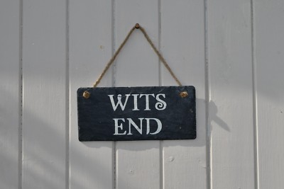 Lustiges Schild hängend Schieferschild lustige Plakette Wits Endschild lustig Geschenk