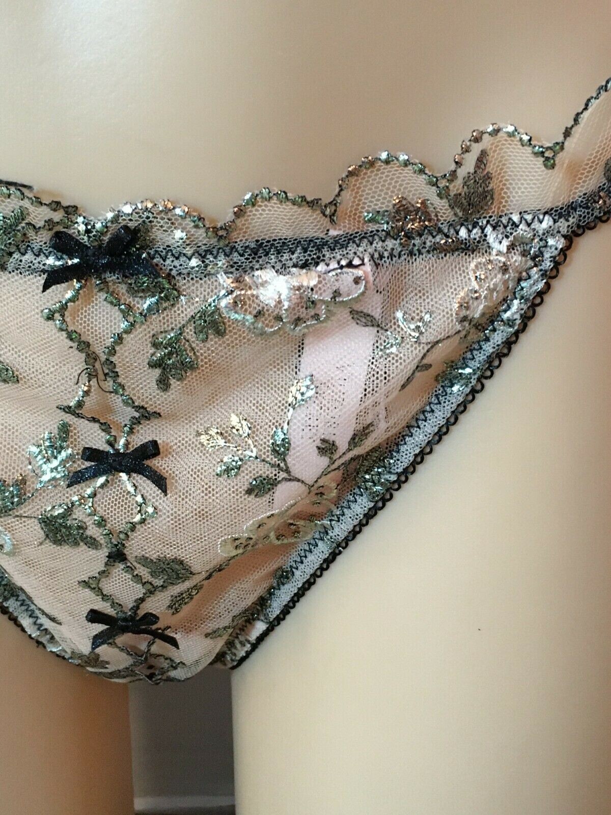 NEW Victoria Secret Dream Angels Floral Embroidered VString Panty