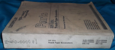 CAT CATERPILLAR 325 325L EXCAVATOR PARTS MANUAL S/N 8JG 5WK 6KK