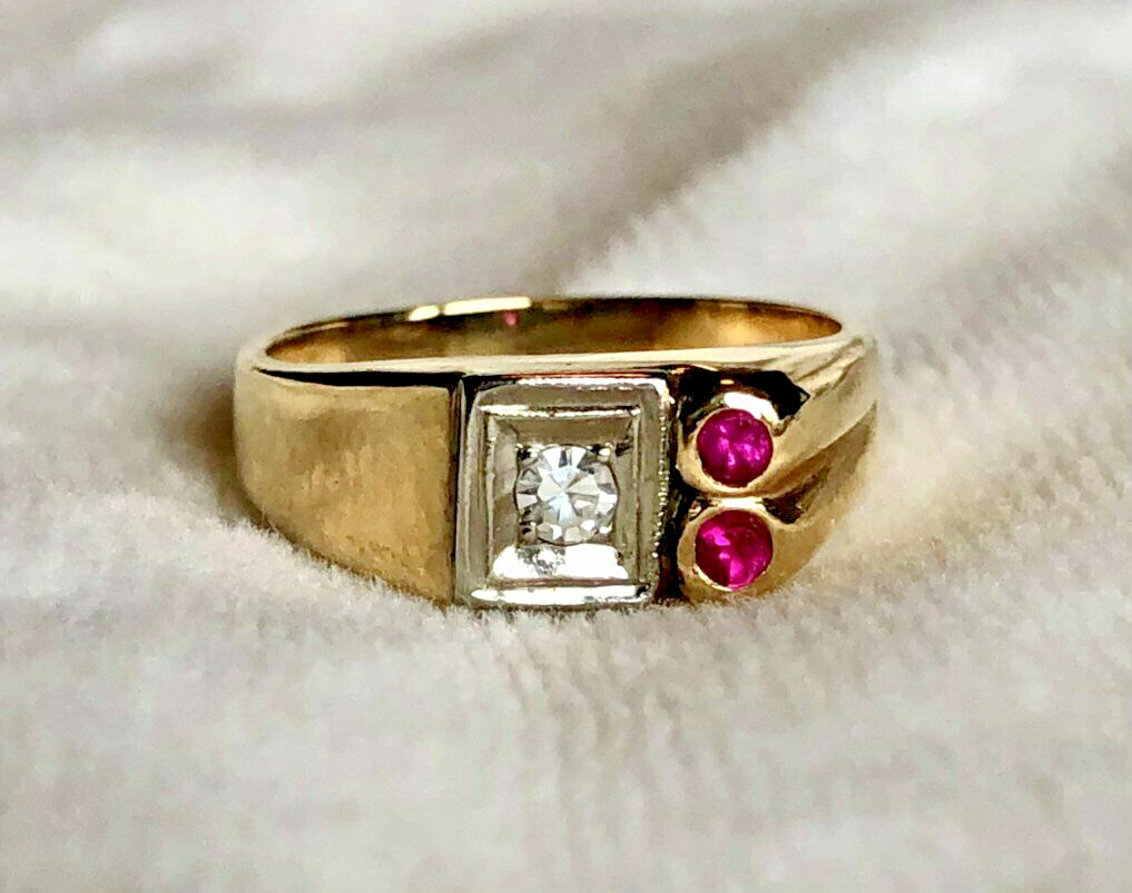 14k Ruby And Diamond Ring No.251 - image 1