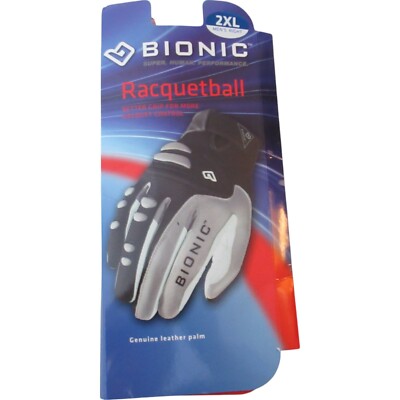 Bionic Mens Racquetball Golf Gloves L Left Hand RBMXXLR OPENED DMG PKG