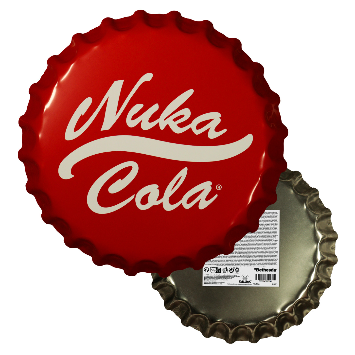 Fallout Nuka-Cola Bottle Cap Tin Sign 37cm Large Novelty Collectible