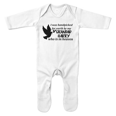 Handverlesen für Erde Strampler Baby personalisiert Familie Himmel Geschenk Schwangerschaft