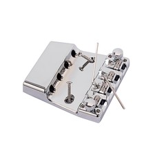 Alloy Chrome Square Shape Bass Bridge For 4 String Rickenbacker Guitar Repair