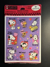 Vintage 80 s Hallmark Peanuts Snoopy Stickers Valentine Sealed