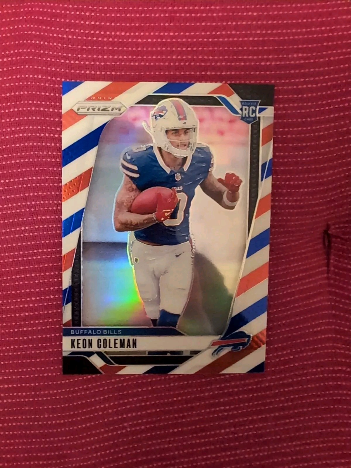 KEON COLEMAN 2024 Panini Prizm Rookie Red White Blue Buffalo Bills RC #362