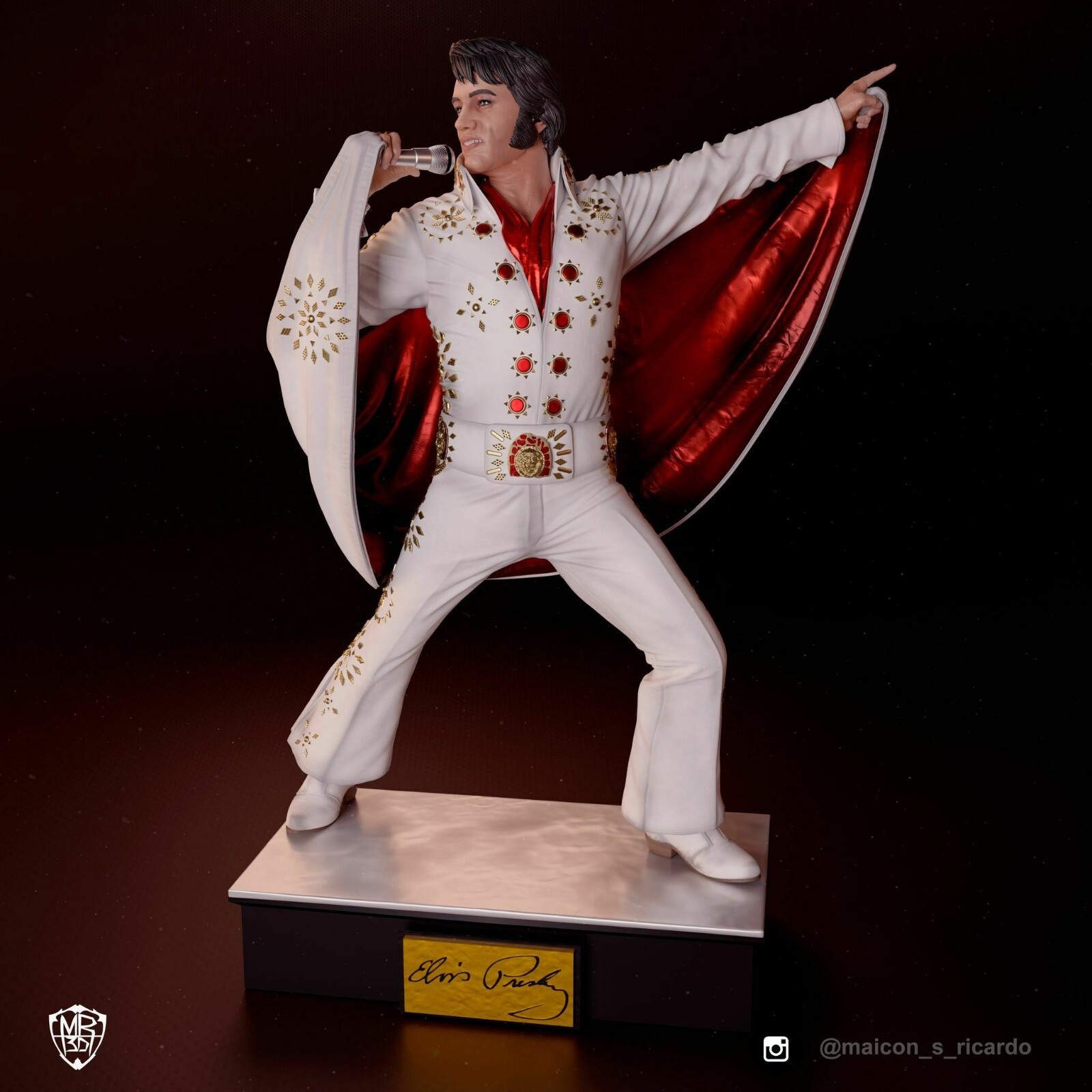Elvis Jumpsuit resin scale model kit unpainted 3d print-image