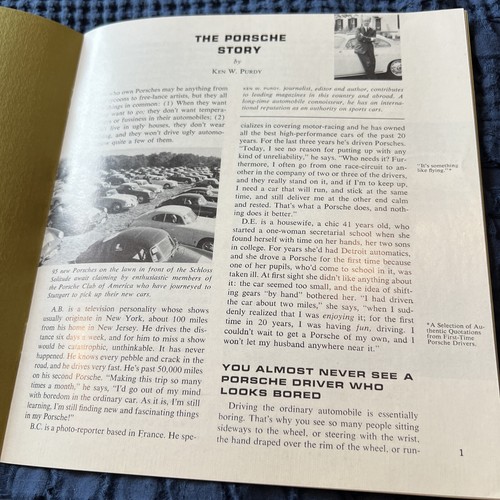 1964 Porsche 356 C "The Porsche Story" Showroom Advertising Sales Brochure Spec - Picture 3 of 16
