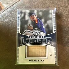 Nolan Ryan 2024 Leaf Game-Used Lumber Navy 2/4 