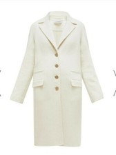 Gabriela Hearst Cashmere Coat Size Uk 8-10 In Pale Pink Rrp £2500
