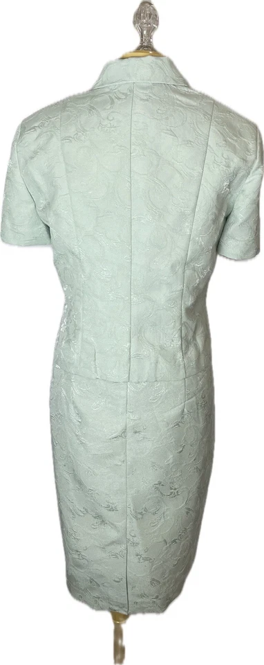 Julian Taylor Women's Formal Jacket Dress Green Jacquard Size 16 - Image 3 of 4