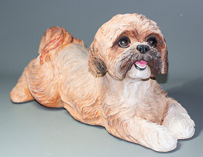Shih Tzu Cremation Urn Dog Memorial Sculpture Pet Keepsake Unique Grave Ash Box