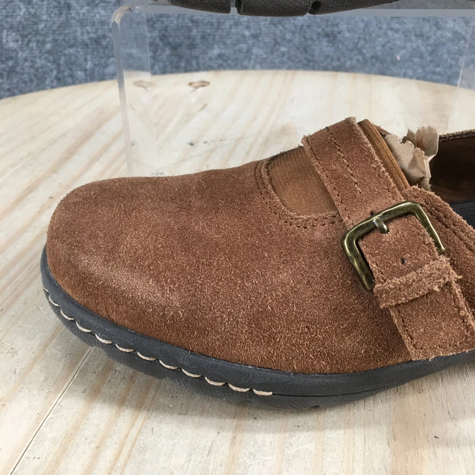 Croft&Barrow Zapatos Mujer 9.5 M Mocasines Sin Cordones Marrón Gamuza Punta Redonda Informales Foto 3 de 4