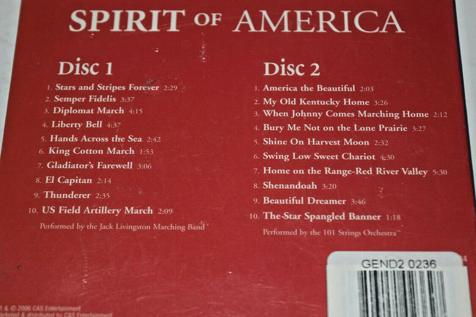 Spirit Of America - 2 CD CAS Entertainment 2006 Brand New Sealed - Image 3 of 4