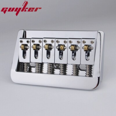 Guyker Adjustable Guitar Bridge 10.5mm String Space With Copper Fixed Saddles CR