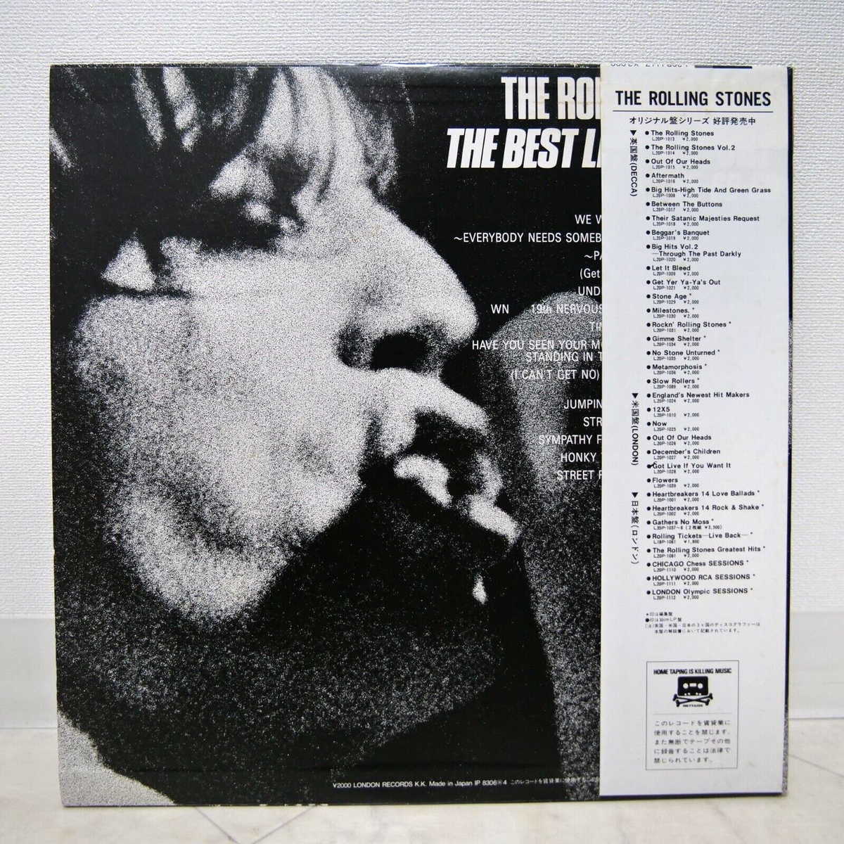 ROLLING STONES / BEST LIVE HISTORY '65-66-69 JAPAN ISSUE LP