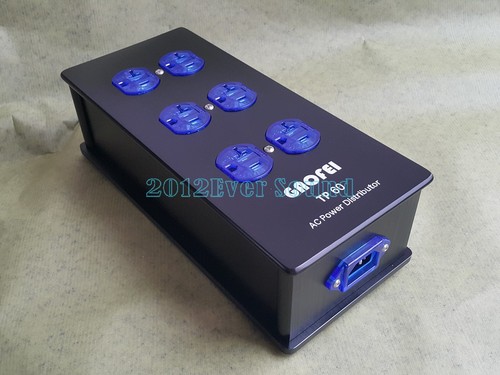 1x HIFI TP60R US Mains AC Power Distributor 6 Outlet Pure Copper Rhodium Socket